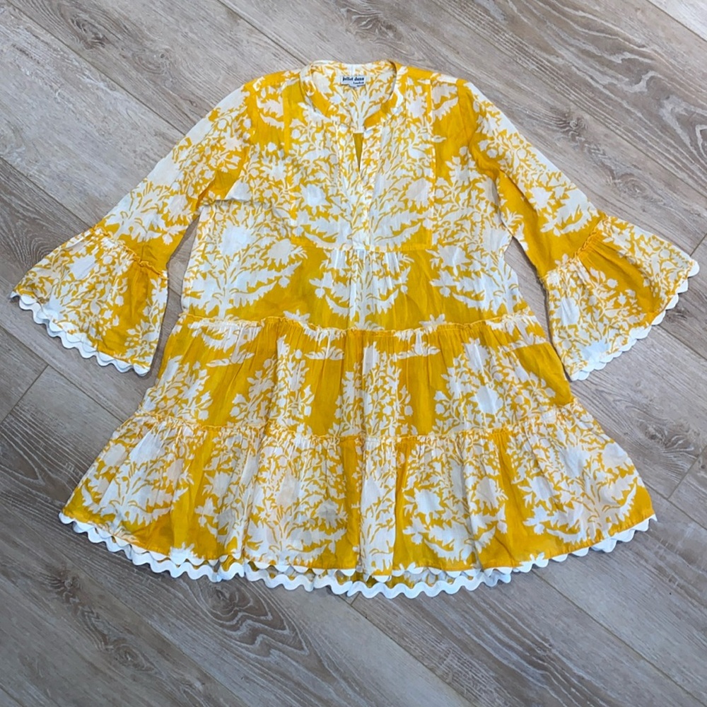 Juliet Dunn Yellow and White Floral Dress
